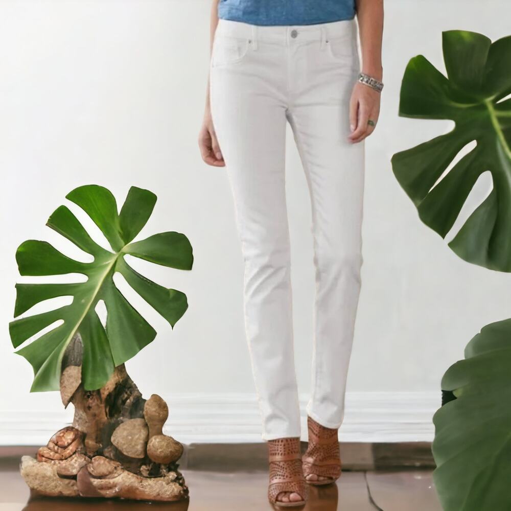 AG Skinny Straight White Jeans